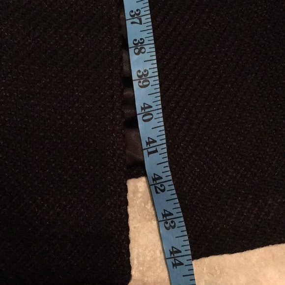 Mackage Black long wool blend with REAL LEATHER BELTS n TRIM NWT - Picture 15 of 17
